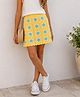 Woonie Cotton Hand Knitted Granny Square Designed Crochet Skirt - Yellow