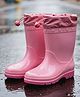Yellow Bee Colour Blocked Rain Boots - Pink
