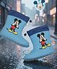 Yellow Bee Disney Featuring Mickey Mouse Applique Detailed Rain Boots - Blue