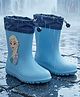 Yellow Bee Disney Frozen Featuring  Elsa Applique Detailed Rain Boots - Blue