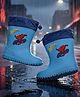 Yellow Bee Marvel Featuring Spider Man Applique Detailed Rain Boots - Blue
