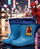 Yellow Bee Marvel Featuring Spider Man Applique Detailed Rain Boots - Blue