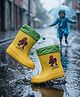 Yellow Bee Marvel Featuring Spider Man Applique Detailed Rain Boots - Yellow