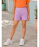 Kiddopanti Cotton Knit Side Taped Shorts - Orchid