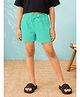 Kiddopanti Cotton Knit Solid Shorts - Pista Green