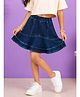 Kiddopanti Denim Woven Solid Skirt - Blue
