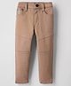 Dapper Dudes Denim Woven Full Length Cut N Sew Solid Jeans - Brown