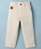 Little Kangaroos Full Length Denim Solid Jeans - White