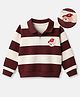 Babyhug 100% Cotton Terry Knit Full Sleeves Heavy Gauge Sweatshirt With Bear Applique - Maroon