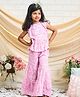 PinkCow Cotton Rayon Woven Sleeveless Floral Printed Coordinating Top & Pants Set - Pink