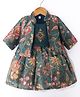 Enfance Cotton Silk Woven Full Sleeves Sequin Detailed & Printed Dress With Shrug - Green