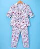 Enfance Full Sleeves Floral Printed Jacket With Coordinating Crop Top & Pant Set - White