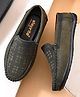 Steprite Checked Slip On Loafers  - Olive
