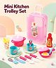 Mini Kitchen Trolley Set for Kids| Portable Pretend Play Kitchen Toy with Pots, Pan, Cups, Utensils & Condiment Bottle| Roleplay Toy for 3+ Years Kids| Gifting Toy | BIS Certified