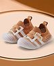 ONYC Velcro Closure Smooth Toddlers's First Step Shoes - Brown