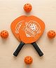 Kids Mandi Pickleball Set with 2 Wooden Paddles, 4 Indoor/Outdoor Balls & Carry Bag. Lightweight, Durable Rackets for Kids & Adults. Perfect Beginner kit for Family, Training & Active Fun. (Orange)