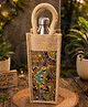Yunicorn Max Handcrafted Jute Bottle Bag/ Reusable Water Bottle Carry Tote - Colour 7 Design may vary