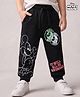 Babyhug Disney 100% Cotton Knit Full Length Jogger With Mickey Mouse & Friends Graphics - Black
