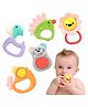 YAMAMA 5 Pcs Baby Rattle Teething Toys for Babies, Grab Shaker and Spin Rattle Toy, Early Educational Teether Toys with Storage Box, Gifts Set for Toddler Infant Newborn Baby - Multicolor