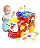 YAMAMA Musical Learning Loco Train Toy with 360° Rotating Universal Wheel, 4 Play Modes, 5 Piano Keys, Shape Sorting, Lights & Music, Fun and Educational Locomotive Train Toy for Kids - Multicolor