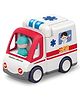 YAMAMA Musical Ambulance Trucks Car Toy with Bump-and-Go Feature, 9 Medical Tools, Removable Driver & Patient Figures, Lights And Music, Interactive Early Educational Kids Toy - Multicolor