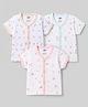 Zero Sinker Knit Half Sleeves Jhablas With Animal Print Pack Of 3 - Sea Green, Pink & Beige