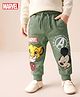 Babyhug Disney Terry Knit Full Length Mickey Mouse & Friends Printed Lounge Pant - Light Green