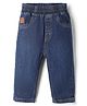 Little Kangaroos Denim Full Length Solid Jeans - Navy Blue