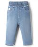 Little Kangaroos Denim Full Length Solid Jeans - Light Blue