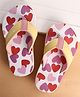 Cute Walk by Babyhug Slip On Closure Flip Flops With Heart Print - Pink