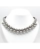 Pihoo Oxodized Beads Detailed Necklace - Silver