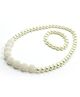 Pihoo Glass Pearl Detailed Jewellery Set - Off White