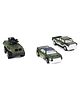 Kids Fun Die Cast Military Vehicle Jeep, Armoured Truck & Hovercraft Set of 3 - Army