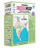 Ratnas Wooden India Map Puzzle with 22 Wooden Pieces, Frame & Tweezer Educational Learning Toy - Multicolor