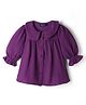 Pine Kids Woven Full Sleeves Solid Top - Purple