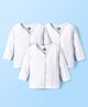 Doodle Poodle Single Jersey Knit Full Sleeves  Solid Colour Jhablas Pack of 3 - White