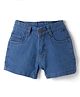 Smarty Girls Denim Woven Knee Length Solid Color Shorts - Blue
