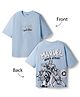 Primo Gino Marvel Single Jersey Knit Half Sleeves Tshirts With Front & Back Marvel Super Hero Graphic - Sky Blue
