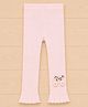 Kidofash Cotton Spandex Knit Floral Applique Detailed Tights -  Pink