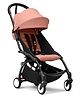 Yoyo Stokke YOYO3 Lightweight Compact Travel Stroller with Cabin-Friendly Folding, UPF 50+ Canopy & 5-Point Safety Harness - Black Pink