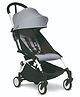 yoyo Stokke YOYO3 Lightweight Compact Travel Stroller with Cabin-Friendly Folding, UPF 50+ Canopy & 5-Point Safety Harness - White Silver
