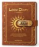 MANAKI ENTERPRISE Lock Diary with Password Combination Lock  Premium Hard Cover Secret Journal Notebook with Smooth Writing Pages  Portable Secure Diary  Personal Writing Notebook -Brown & Gold