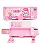 MANAKI ENTERPRISE Plastic Alice Pink  Calculator Multifunctional School Pencil Box Cute Cartoon Stationary Compass For Boys Girls Geometry Kids With Inbuilt Scissor Ruler Eraser & Sharpener-Pink