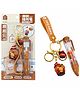 MANAKI ENTERPRISE Cute Pen with Key chain Cartoon Pen for Kids Girl & Boy Soft Silicone Case, Charm Keychain & Wrist Strap Smooth Black/Blue Ink Pen for School, Office & Gifting - Brown