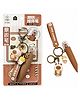 MANAKI ENTERPRISE Cute Pen with Key chain Cartoon Pen for Kids Girl & Boy Soft Silicone Case, Charm Keychain & Wrist Strap Smooth Black/Blue Ink Pen for School, Office & Gifting - Brown