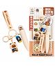 MANAKI ENTERPRISE Cute Pen with Key chain Cartoon Pen for Kids Girl & Boy Soft Silicone Case, Charm Keychain & Wrist Strap Smooth Black/Blue Ink Pen for School, Office & Gifting - Off White