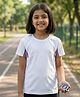 Trainiks Knit Half Sleeves Colour Blocked Tee - White & Mauve