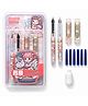 MANAKI ENTERPRISE Kawaii Fountain Pen Set for Kids & Girls 2 Pens + 6 Ink Refills + 2 Clips + Eraser Smooth Writing Fine Tip, Cute Aesthetic Design School, Office, Gift Set Stationery Kit - Pink