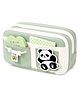 MANAKI ENTERPRISE  Cute Cartoon Double Zipper Pencil Pouch for Girls & Boys  Large Capacity School Stationery Organizer with Front Pocket, Waterproof Fabric Pen Case for Students - Green