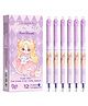 MANAKI ENTERPRISE Erasable Gel Pen Set of 12 | 0.5mm Fine Tip Blue Ink | Smooth Writing Heat Erase Pens for School Students, Kids, Office & Exam Use - Pink & Lavender Purple